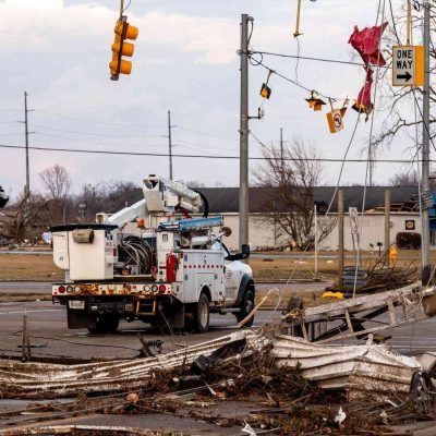 Four killed as tornadoes and powerful storms leave trail of destruction